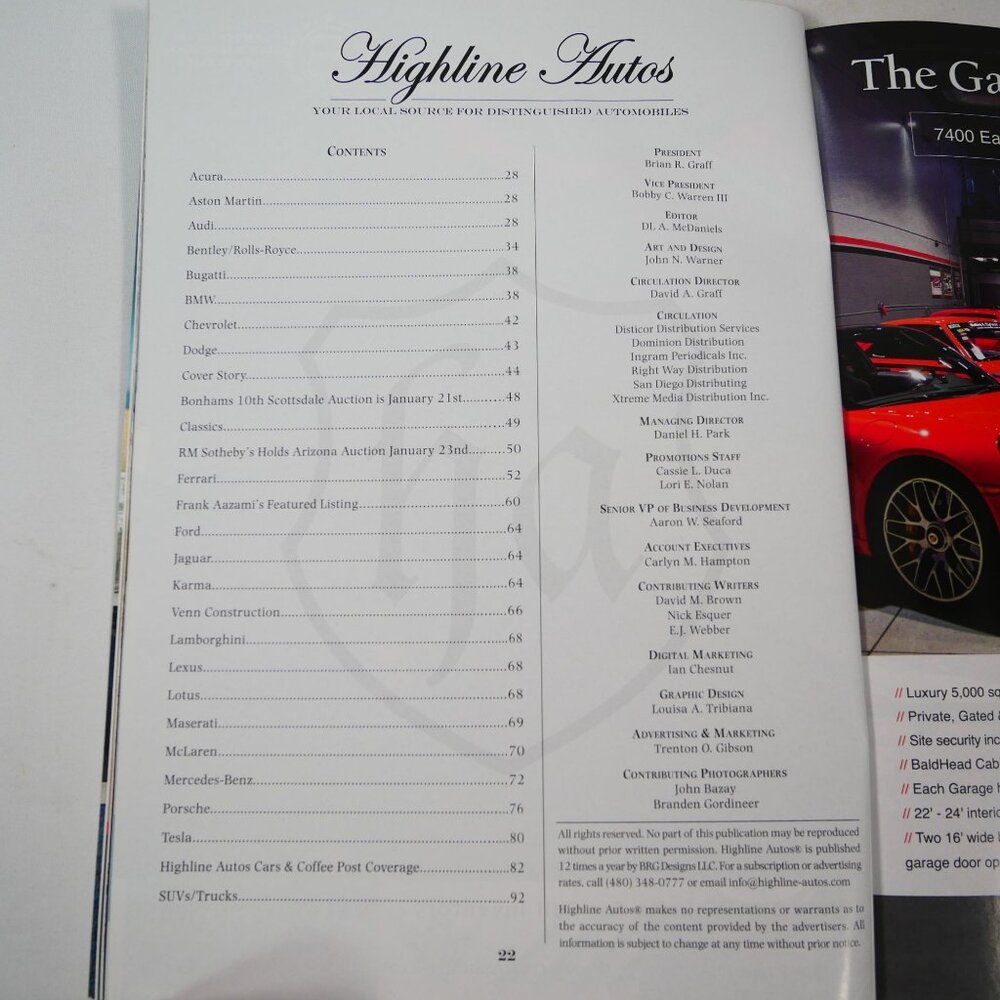Set Of 5 Highline Autos Magazines Featuring Luxury & Sports Cars - Picture 5 of 11